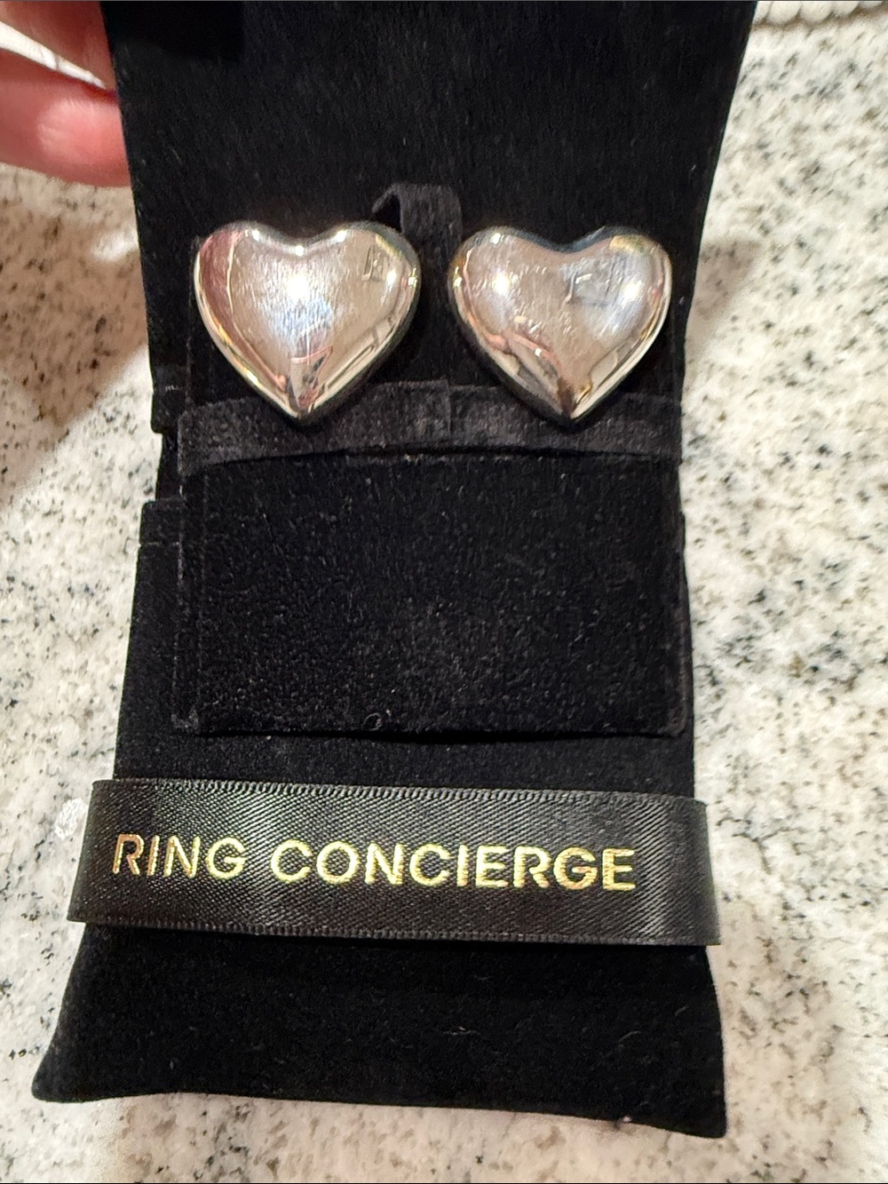 Ring Concierge Sterling Silver Heart Stud Earrings